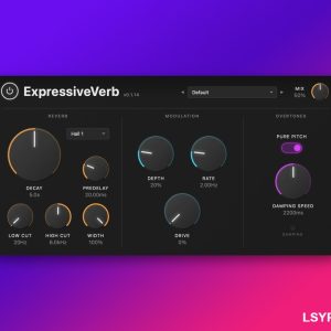 图片[1]-智能、音高感知的混响尾音，不会使混音浑浊Expressive DSP ExpressiveVerb v1.1.0 U2B [MacOSX]-乐声音频-资源网