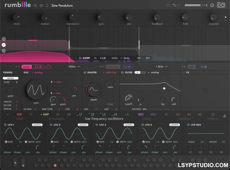 多频段贝斯合成器UVI Rumble v1.0.1 U2B [MacOSX]-乐声音频-资源网