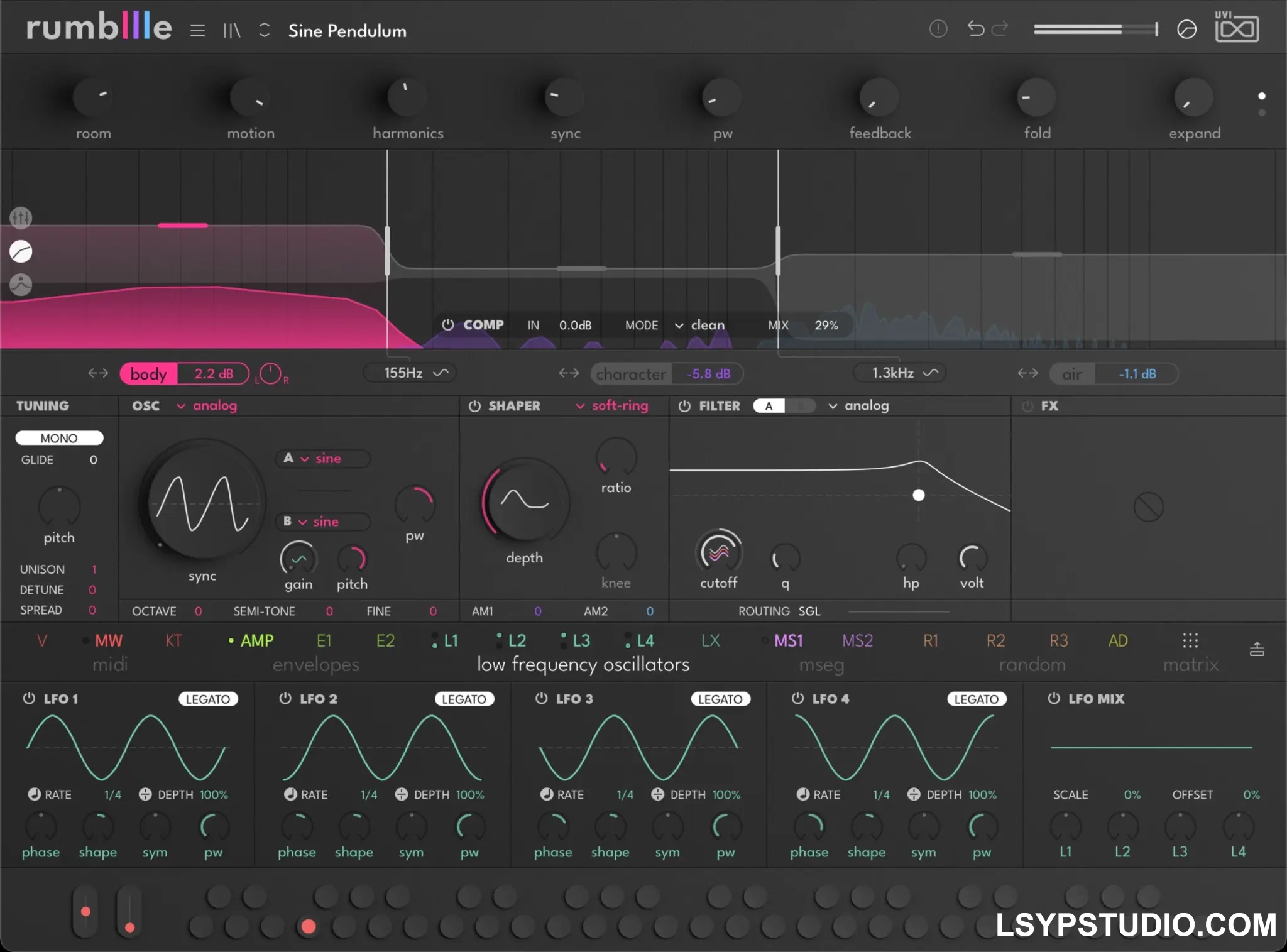 多频段贝斯合成器UVI Rumble v1.0.1 U2B [MacOSX]-乐声音频-资源网