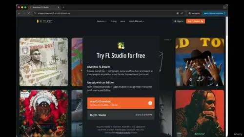 Udemy – FL Studio完整课程 – Mac和PC音乐制作-乐声音频-资源网