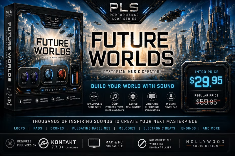 反乌托邦风格音乐创作音源库Hollywood Audio Design FUTURE WORLDS KONTAKT WAV-乐声音频-资源网
