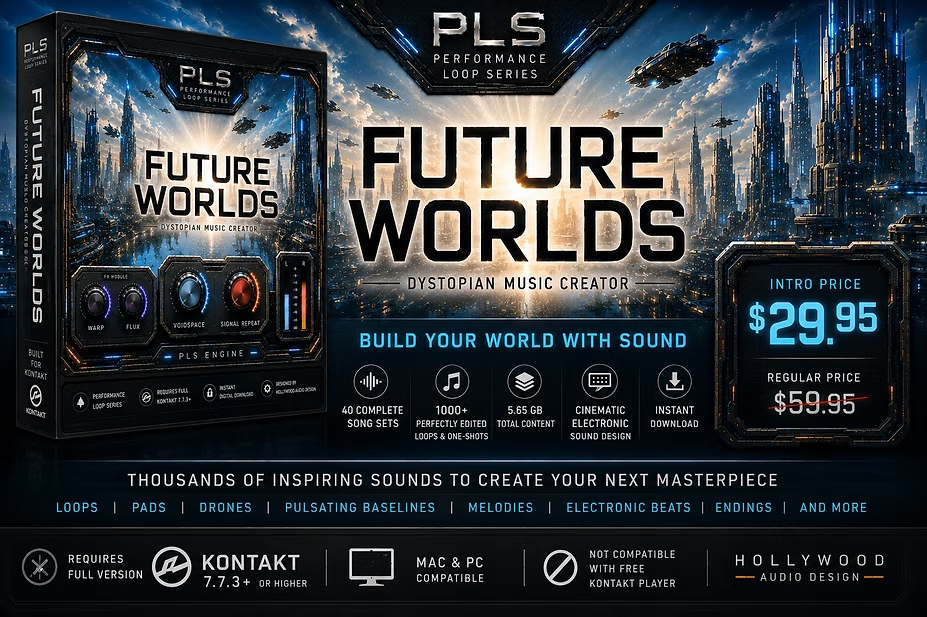图片[1]-反乌托邦风格音乐创作音源库Hollywood Audio Design FUTURE WORLDS KONTAKT WAV-乐声音频-资源网