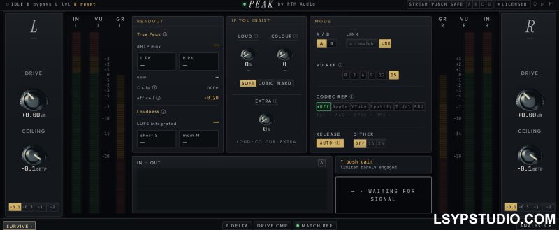 母带处理到极限RTM Audio Peak v3.0.17 U2B [MacOSX]-乐声音频-资源网