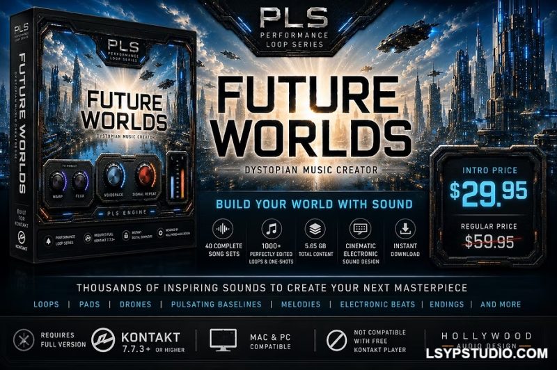好莱坞音频设计公司 PLS – Performance Loop 系列的最新力作Hollywood Audio Design FUTURE WORLDS [KONTAKT]-乐声音频-资源网