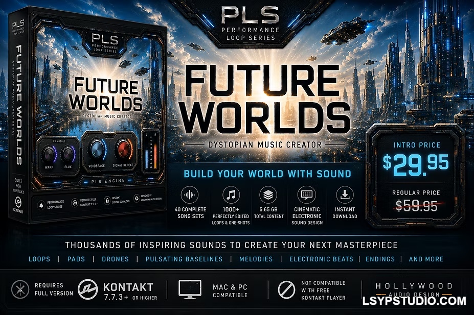 好莱坞音频设计公司 PLS – Performance Loop 系列的最新力作Hollywood Audio Design FUTURE WORLDS [KONTAKT]-乐声音频-资源网