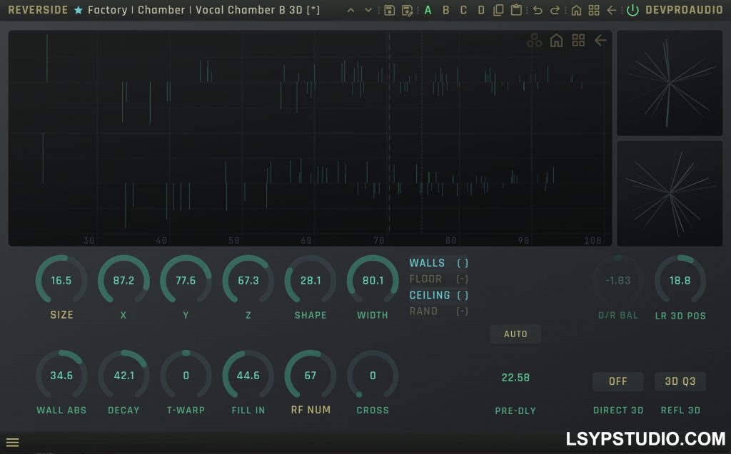 全面的双引擎全算法混响器DevProAudio REVERSIDE v1.0.0 [WiN, MacOSX]-乐声音频-资源网