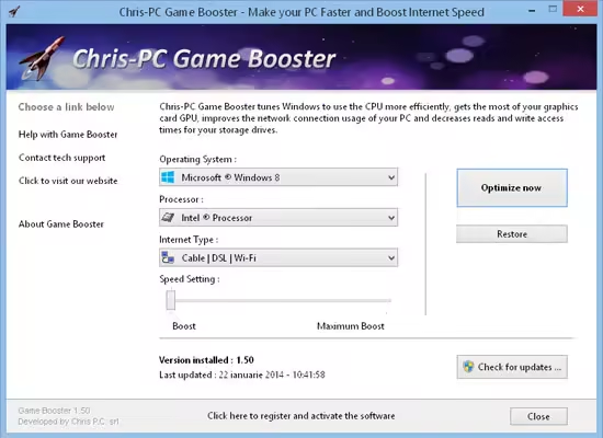 系统优化工具Chris-PC Game Booster 7.26.0706 WIN-乐声音频-资源网