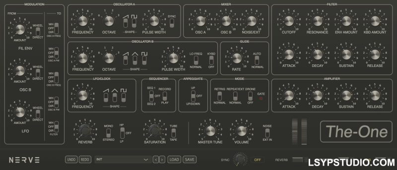 有史以来最具标志性的单音合成器之一Nerve Audio The-One v1.0.1 [WiN]-乐声音频-资源网