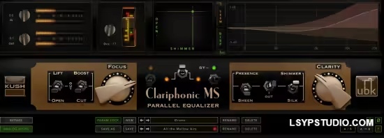 高端并行高频均衡(EQ)插件Kush Audio Clariphonic MK3 1.0.1 WIN-乐声音频-资源网