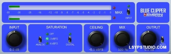 模拟经典 Lavry Blue 4496 硬件转换器风格的削波与饱和插件Nembrini Audio NA Blue Clipper v1.0.1 WIN-乐声音频-资源网