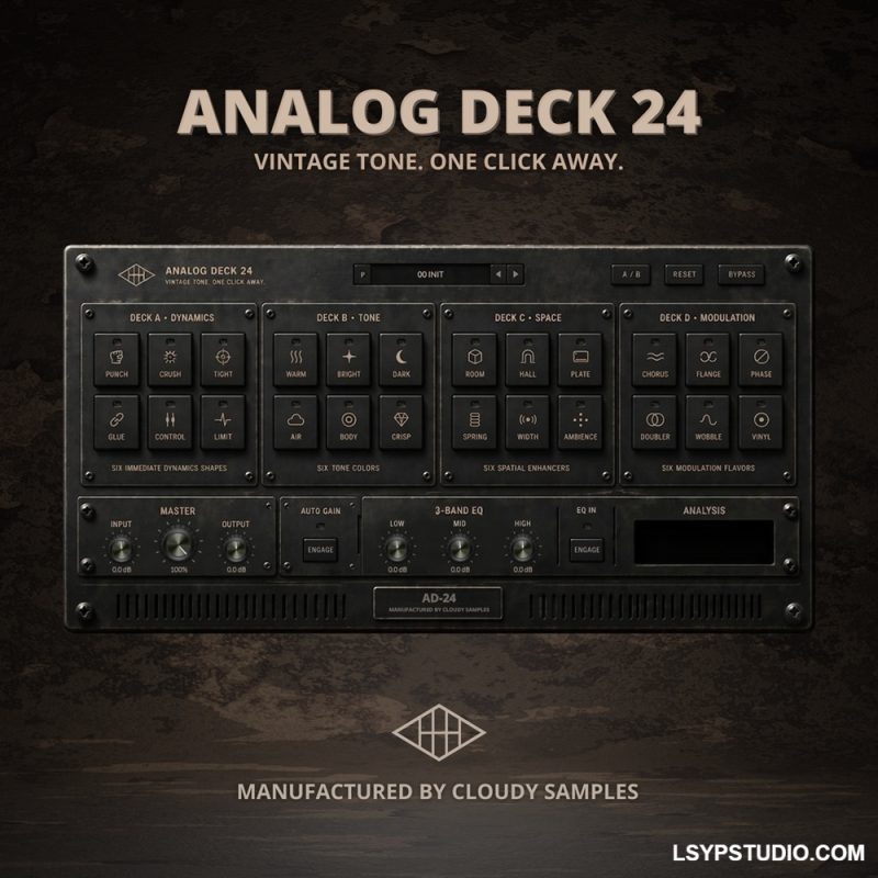 复古音色Cloudy Samples Analog Deck 24 RETAiL [WiN, MacOSX]-乐声音频-资源网