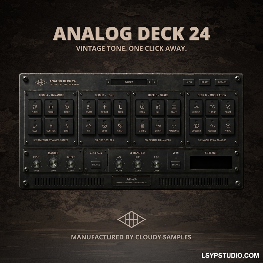 图片[1]-复古音色Cloudy Samples Analog Deck 24 RETAiL [WiN, MacOSX]-乐声音频-资源网
