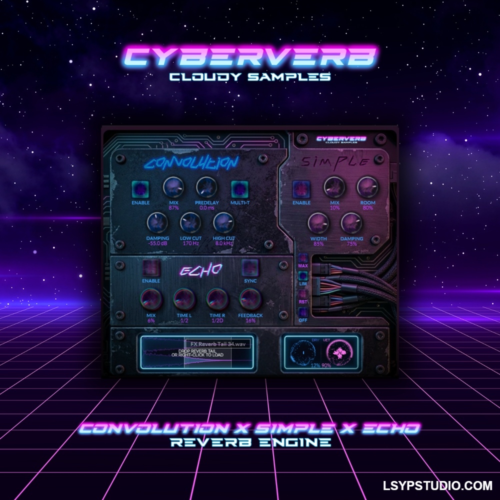 高级混响处理工作站Cloudy Samples Cyberverb RETAiL [WiN, MacOSX]-乐声音频-资源网
