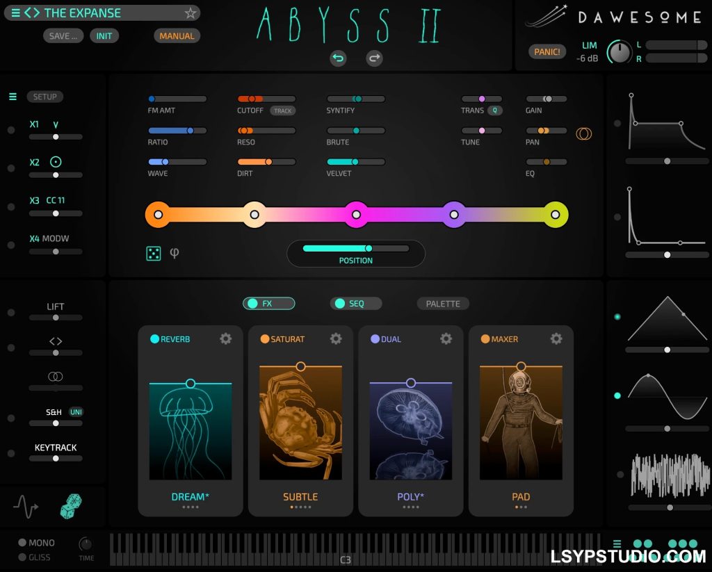 充满奇幻色彩的可视化合成器Dawesome Abyss2 v2.01 [WiN]-乐声音频-资源网