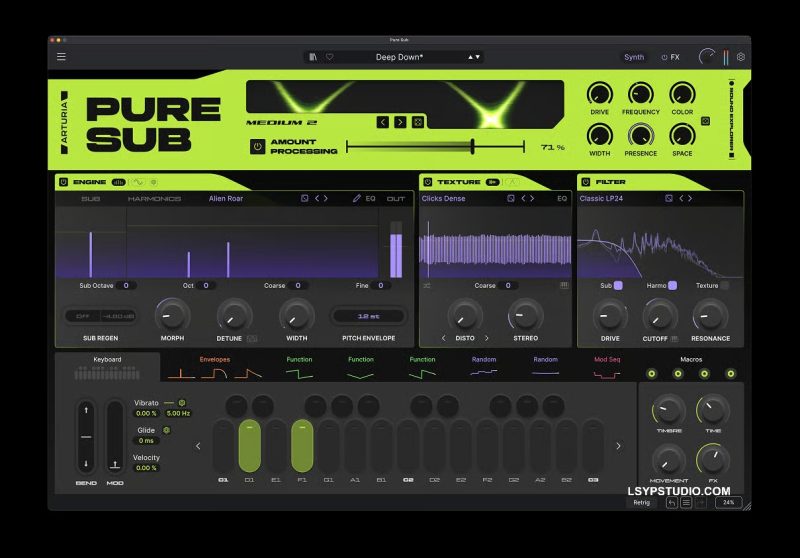 贝斯合成器Arturia Pure SUB v1.0.0 [WiN]-乐声音频-资源网