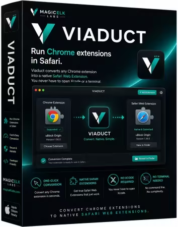 让用户能够在 Safari 浏览器中直接运行任何谷歌 Chrome 扩展程序Viaduct 1.0.9 MacOS-乐声音频-资源网