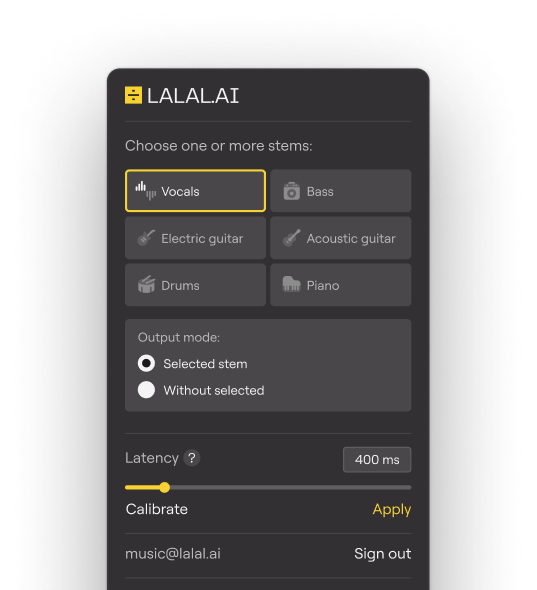 音乐源分离Lalal Stem Separator v2.1.0 [WiN]-乐声音频-资源网