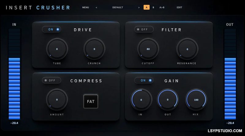 让它更温暖、更粗犷，或者彻底粉碎Insert Audio Insert Crusher v0.1.5 [WiN]-乐声音频-资源网