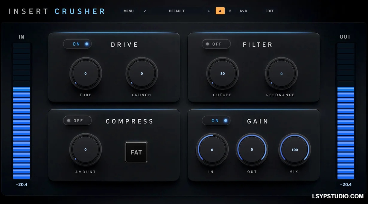 图片[1]-让它更温暖、更粗犷，或者彻底粉碎Insert Audio Insert Crusher v0.1.5 [WiN]-乐声音频-资源网