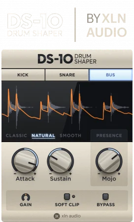 为鼓组和打击乐设计的音频瞬态整形器XLN Audio DS-10 Drum Shaper 1.3.7 MacOS-乐声音频-资源网
