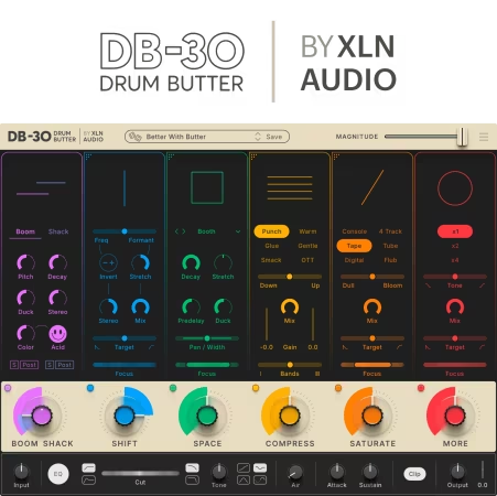 鼓和打击乐器设计的模块化多重效果处理器插XLN Audio DB-30 Drum Butter 1.1.3 MacOS-乐声音频-资源网