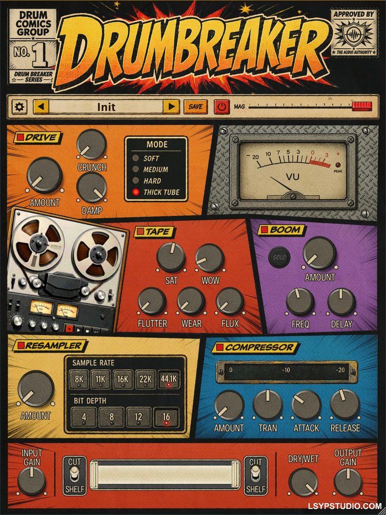 让你的鼓声更重、更脏、更有复古感TheSampleLab DrumBreaker v1.1.2 [WiN]-乐声音频-资源网