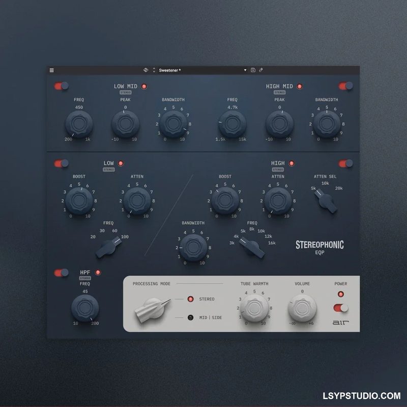 经典模拟风格均衡器AIR Music Technology Stereophonic EQP v1.0.2.255 [WiN]-乐声音频-资源网