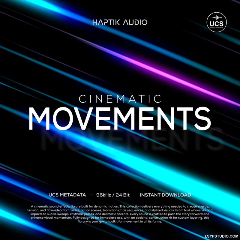电影级动态特效声效库Haptik Audio Cinematic Movements Bundle WAV-FANTASTiC-乐声音频-资源网