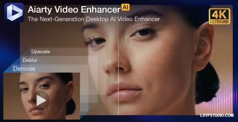 视频增强软件Aiarty Video Enhancer 3.8 Multilingual-乐声音频-资源网