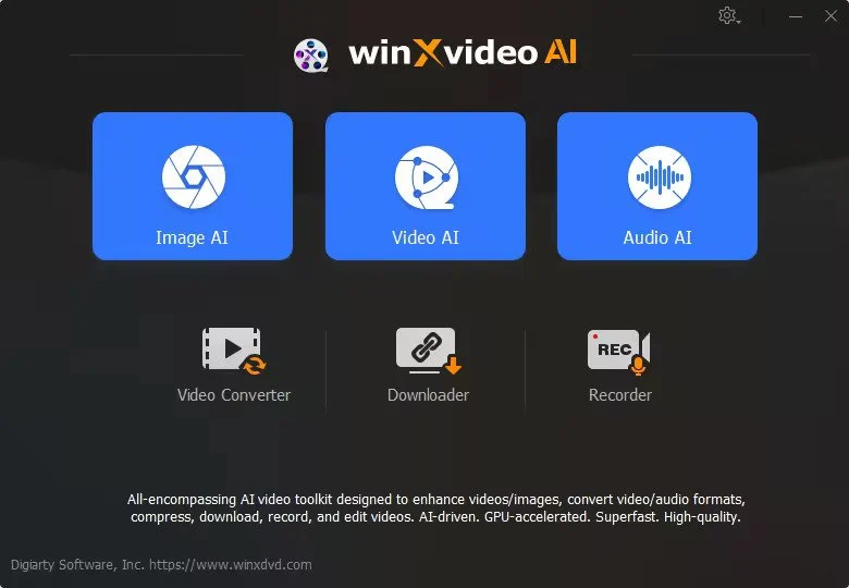 用于缩放、编辑和改进视频的工具Winxvideo AI 4.11 x64 Multilingual-乐声音频-资源网